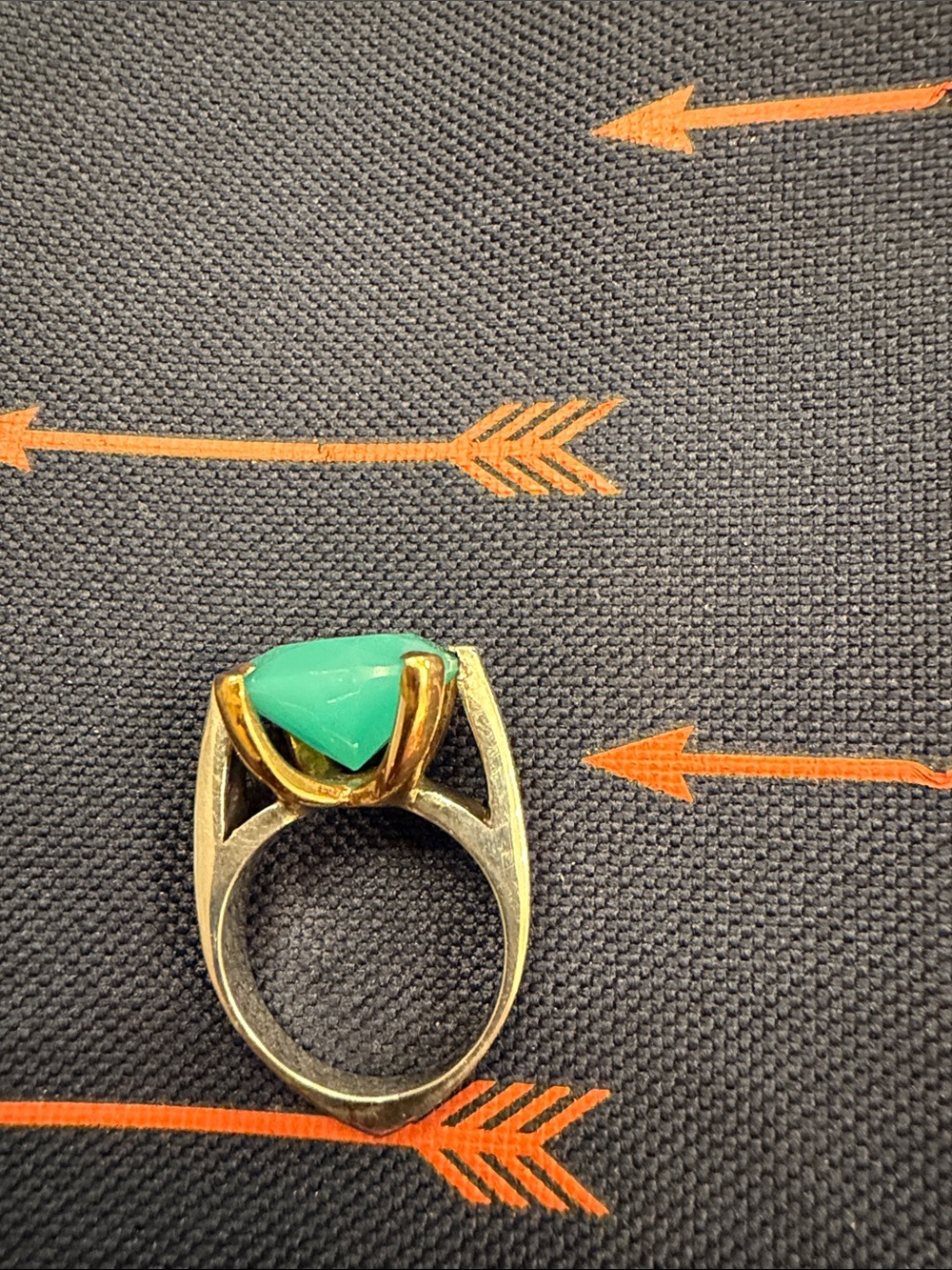Bora Handcrafted Turquoise Gemstone Cocktail Ring - Women Jewelry - Picture 7 of 10